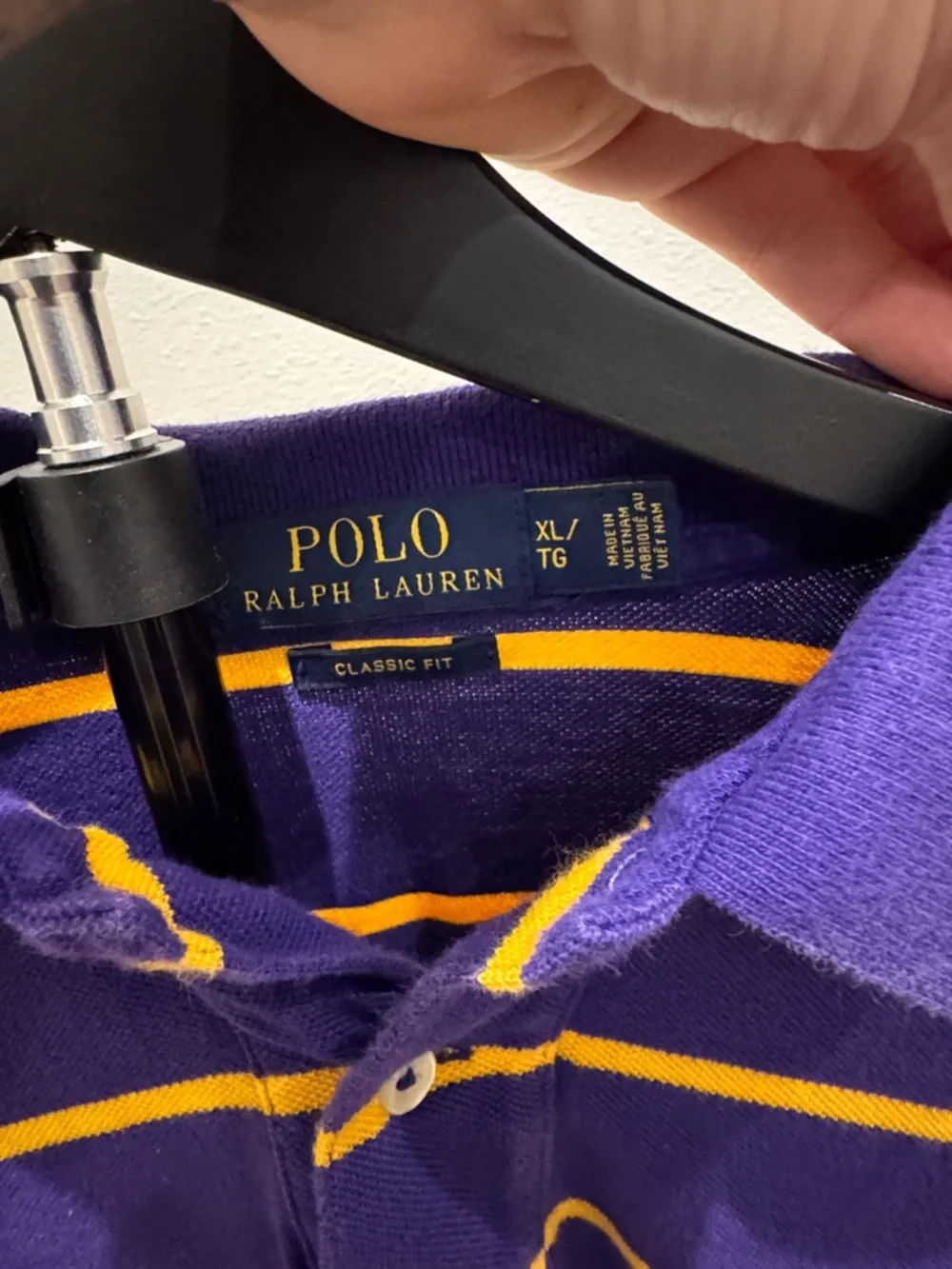 Ralph Lauren Purple & Yellow Striped Polo Shirt